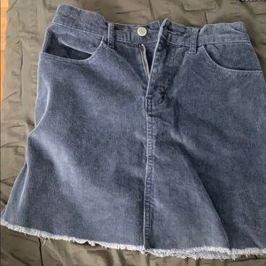 Corduroy jean skirt